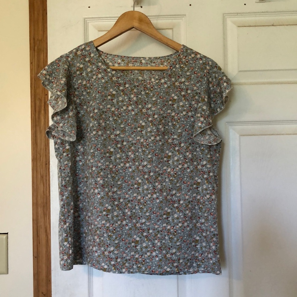 Blue floral shirt
